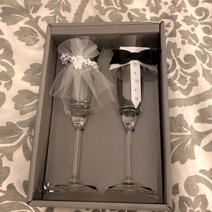 Studio His & Hers Toasting Wedding Champagne Glasses
